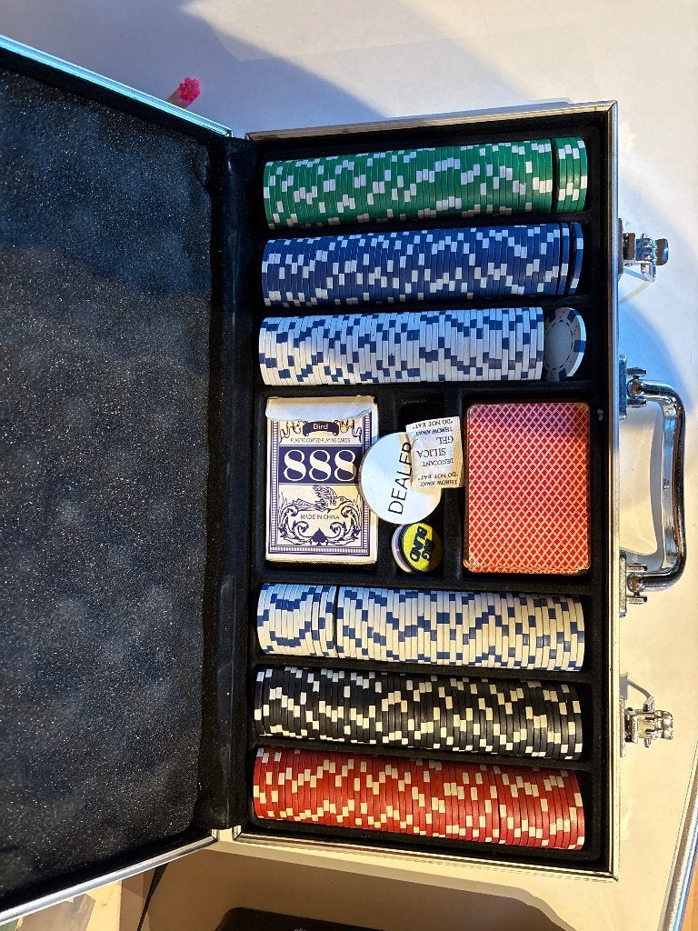 Pokerset, Hobby en Vrije tijd, Ophalen, Zo goed als nieuw