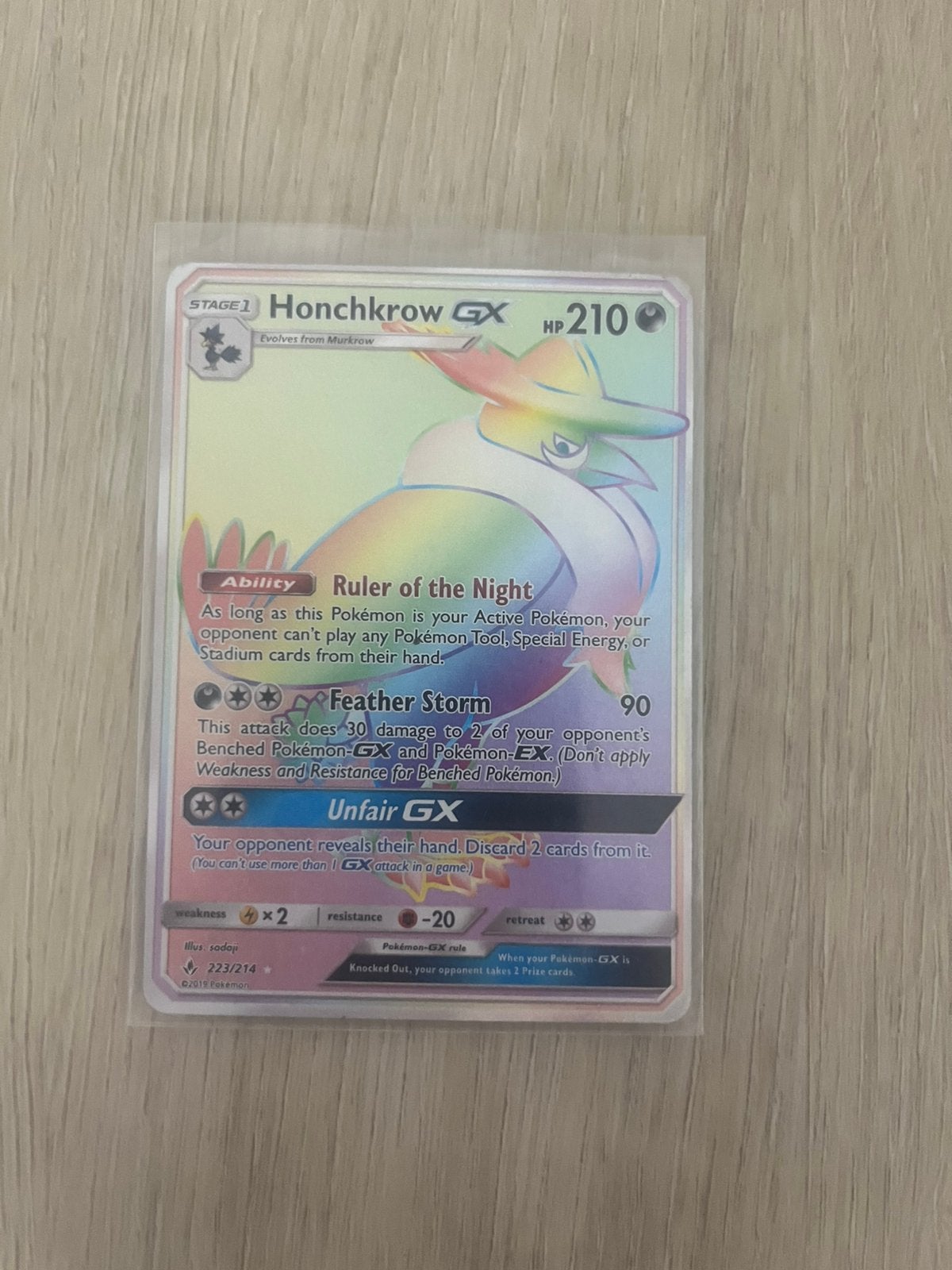 Pokémon Honchrow GX, Enlèvement ou Envoi, Comme neuf