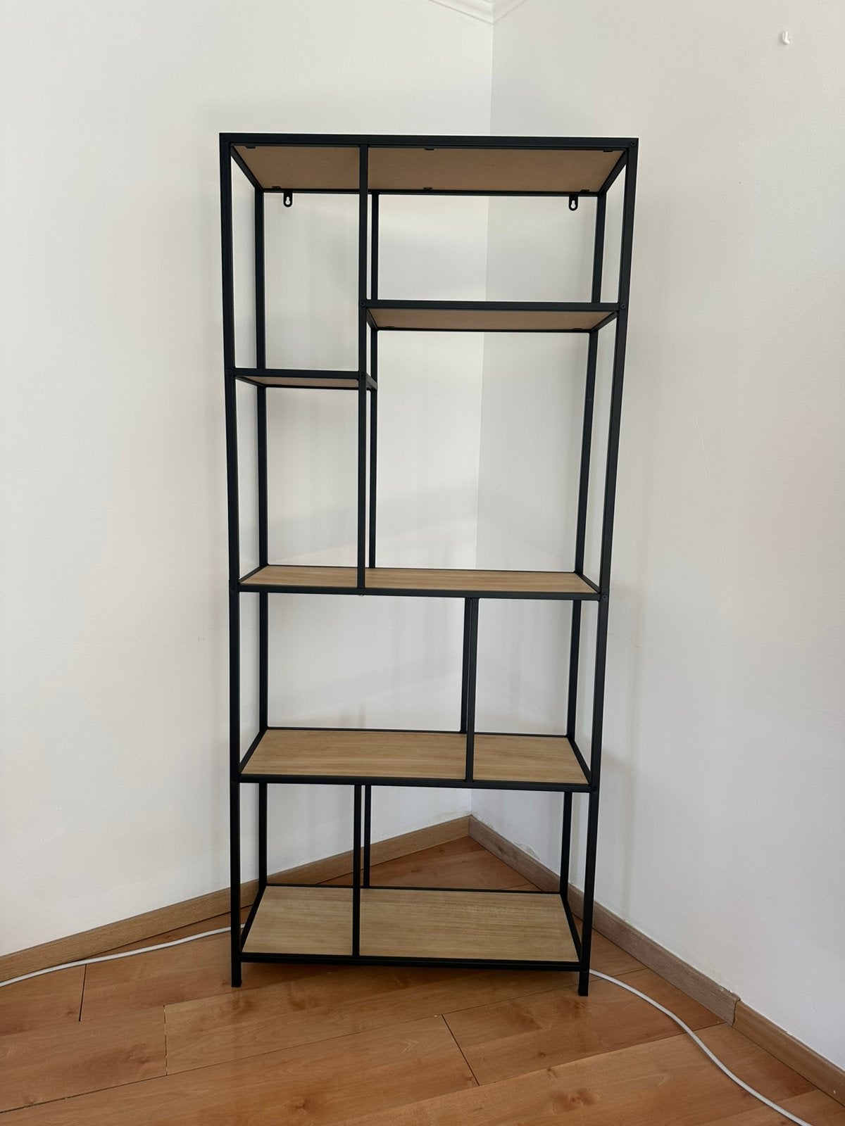 Étagère bibliothèque style bois et métal, Maison & Meubles, Enlèvement, Utilisé