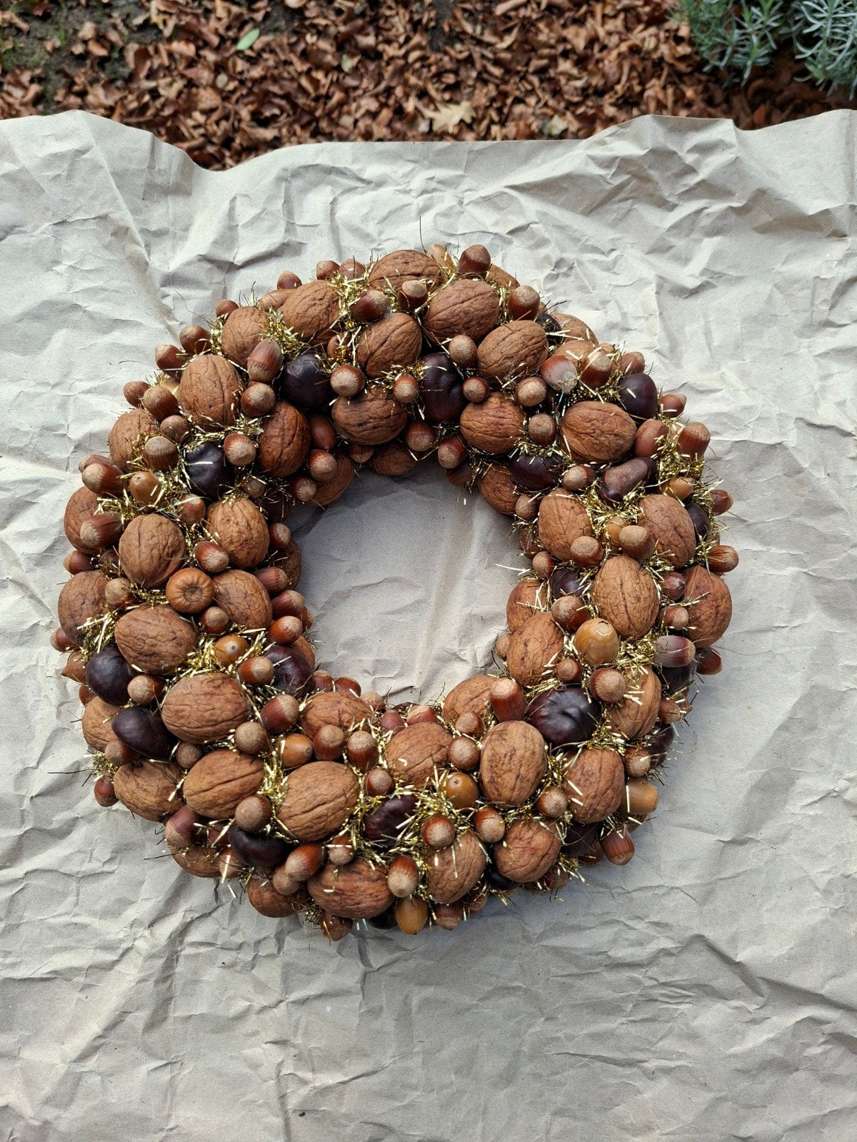 Handgemaakte krans, 30 cm, Ophalen, Krans, Natuurlijk materiaal