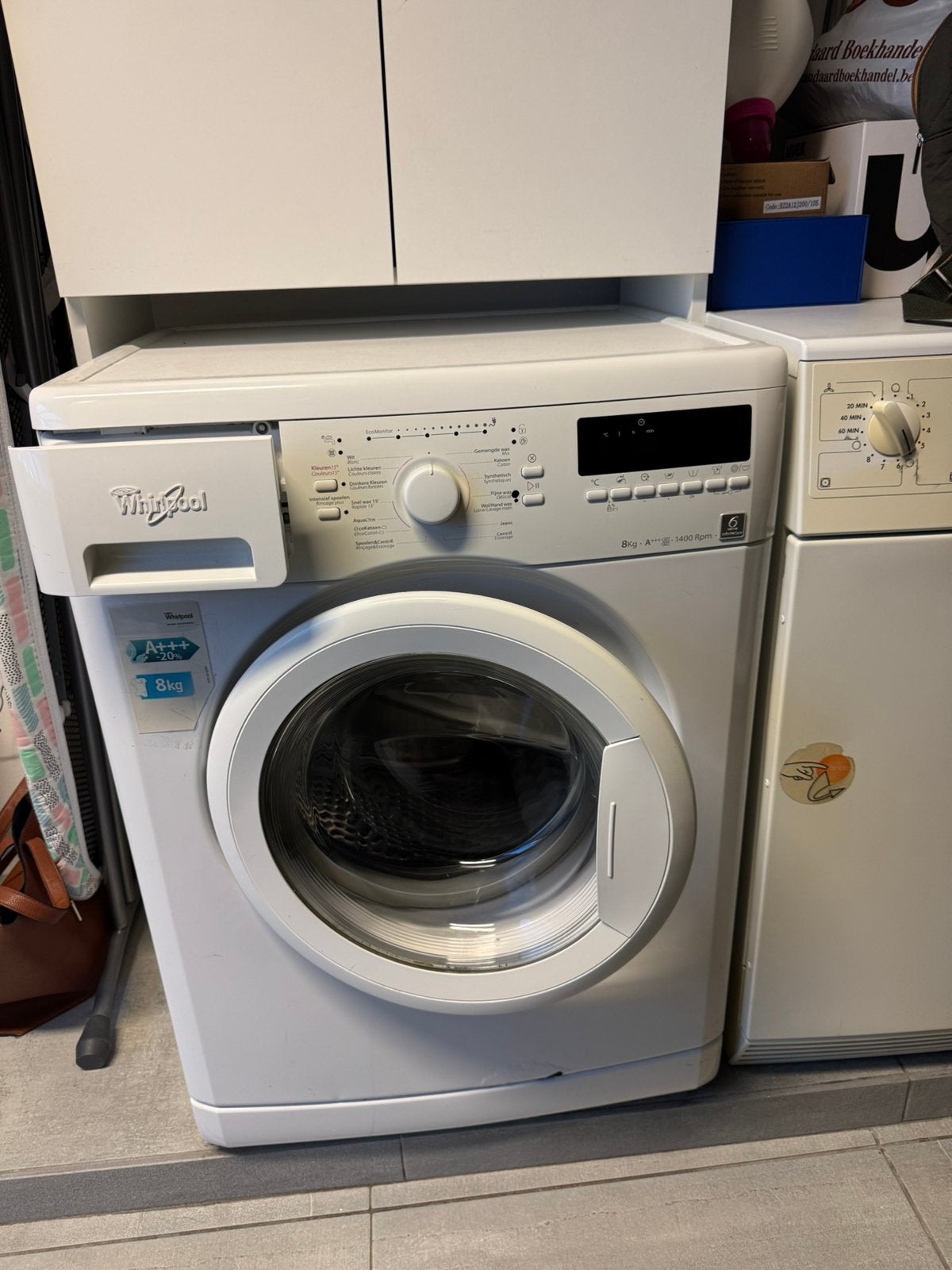 Whirpool wasmachine, Ophalen, 1200 tot 1600 toeren, Gebruikt, 8 tot 10 kg