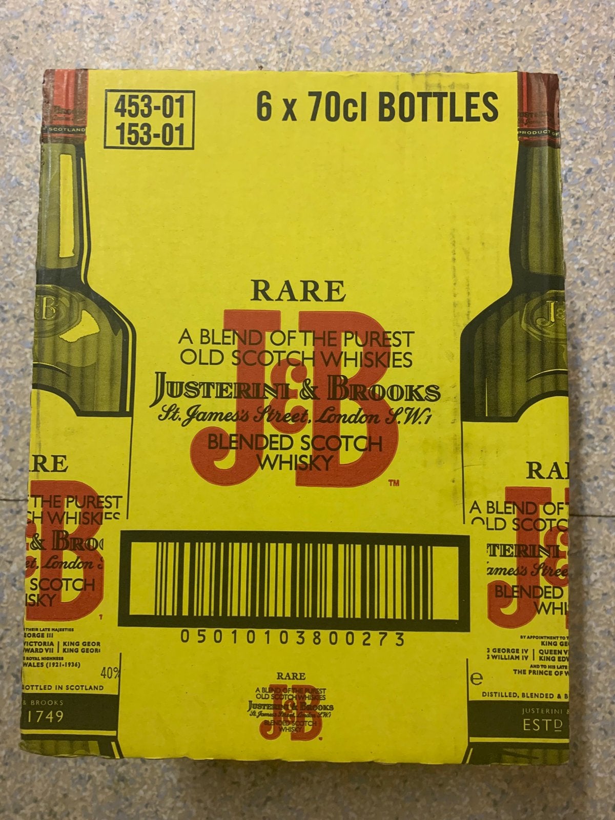 J&B Rare Scotch Whisky – 6 bouteilles x 70cl (boîte scellée), Collections, Vins, Neuf, Enlèvement ou Envoi