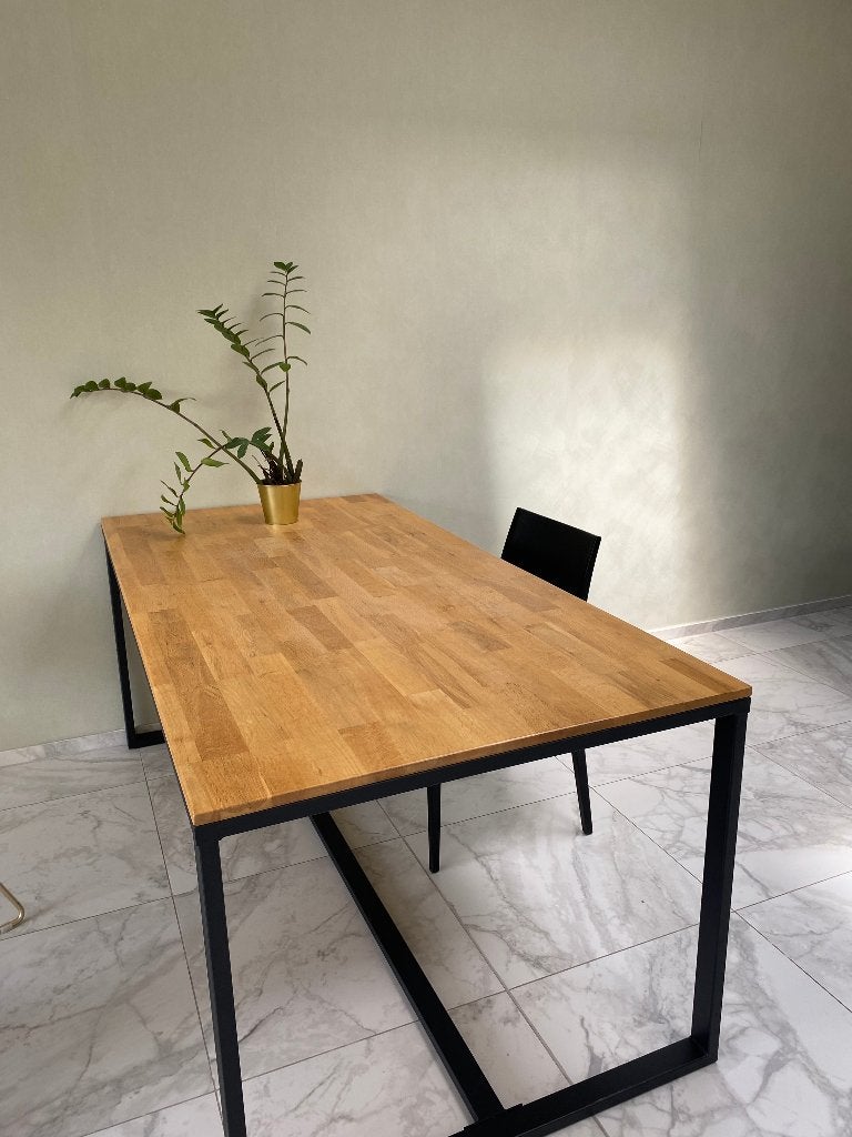 Houten tafel, Huis en Inrichting, Tafels | Eettafels, Ophalen, Gebruikt, 100 tot 150 cm, 150 tot 200 cm