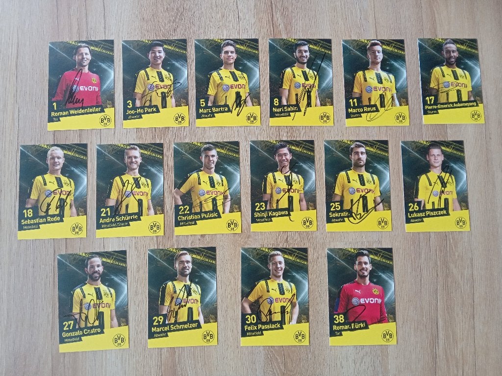 2016-2017 set spelerskaarten van Borussia Dortmund, Ophalen of Verzenden, Nieuw, Clubaccessoires