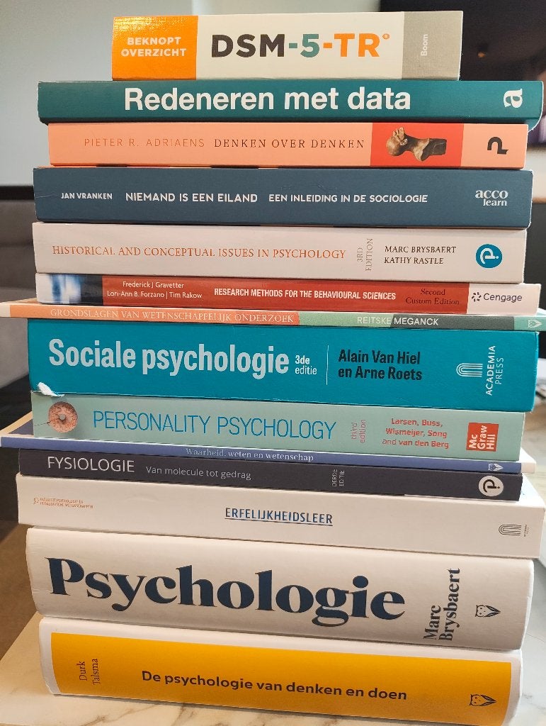 Boeken 1ste bachelor Psychologie UGent (versie 25-26), Ophalen, Zo goed als nieuw, Hoger Onderwijs