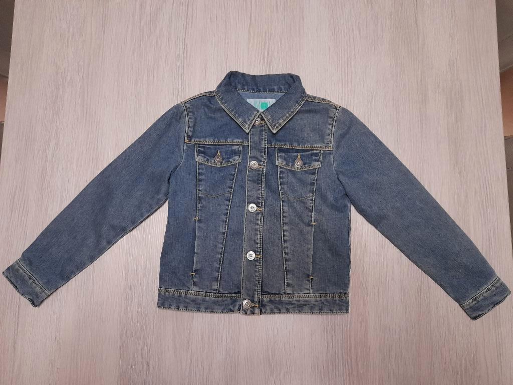 Jeansjasje Limon 128, Kinderen en Baby's, Jongen of Meisje, Ophalen of Verzenden, Zo goed als nieuw, Limon