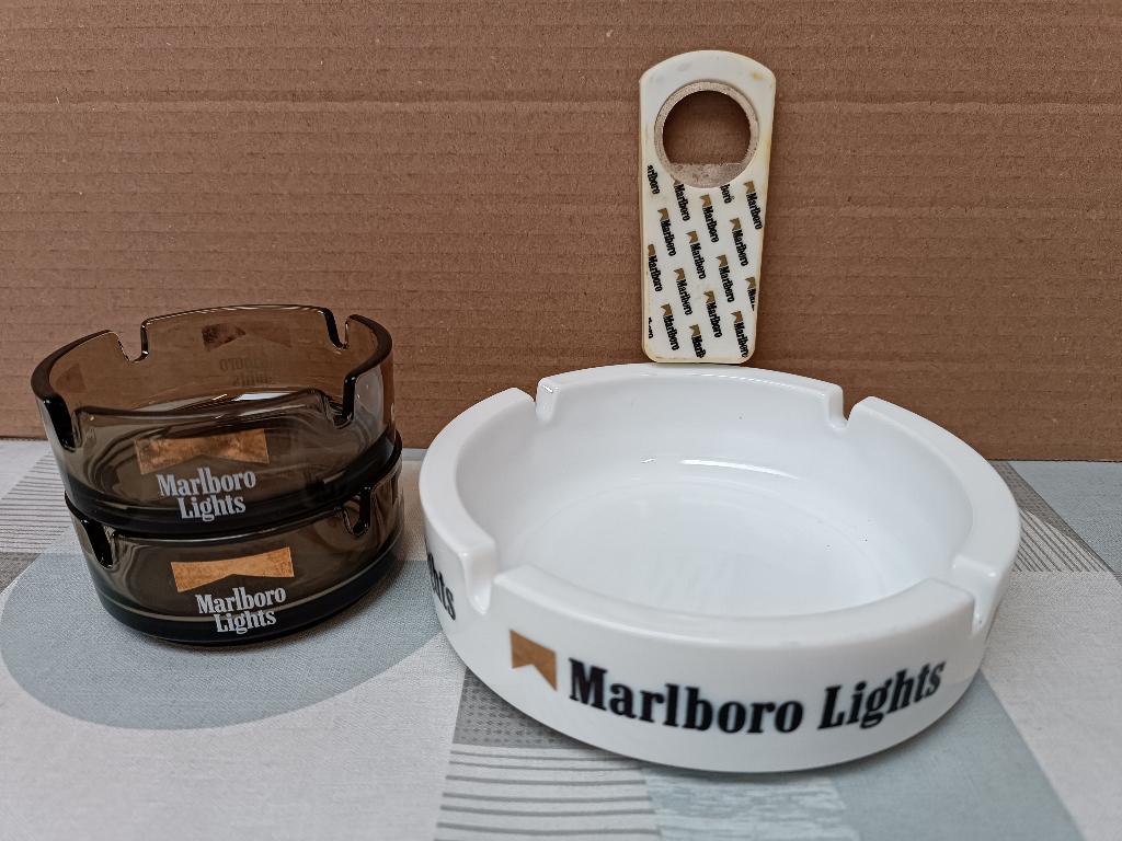 Asbak Marlboro Lights - Asbak - Cendrier - Ashtray - Vintage, Ophalen of Verzenden, Gebruikt, Asbak