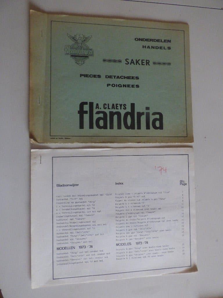LISTE DES PIÈCES FLANDRIA HANDELS SAKER ET MAGURA, Vélos & Vélomoteurs, Enlèvement ou Envoi, Utilisé