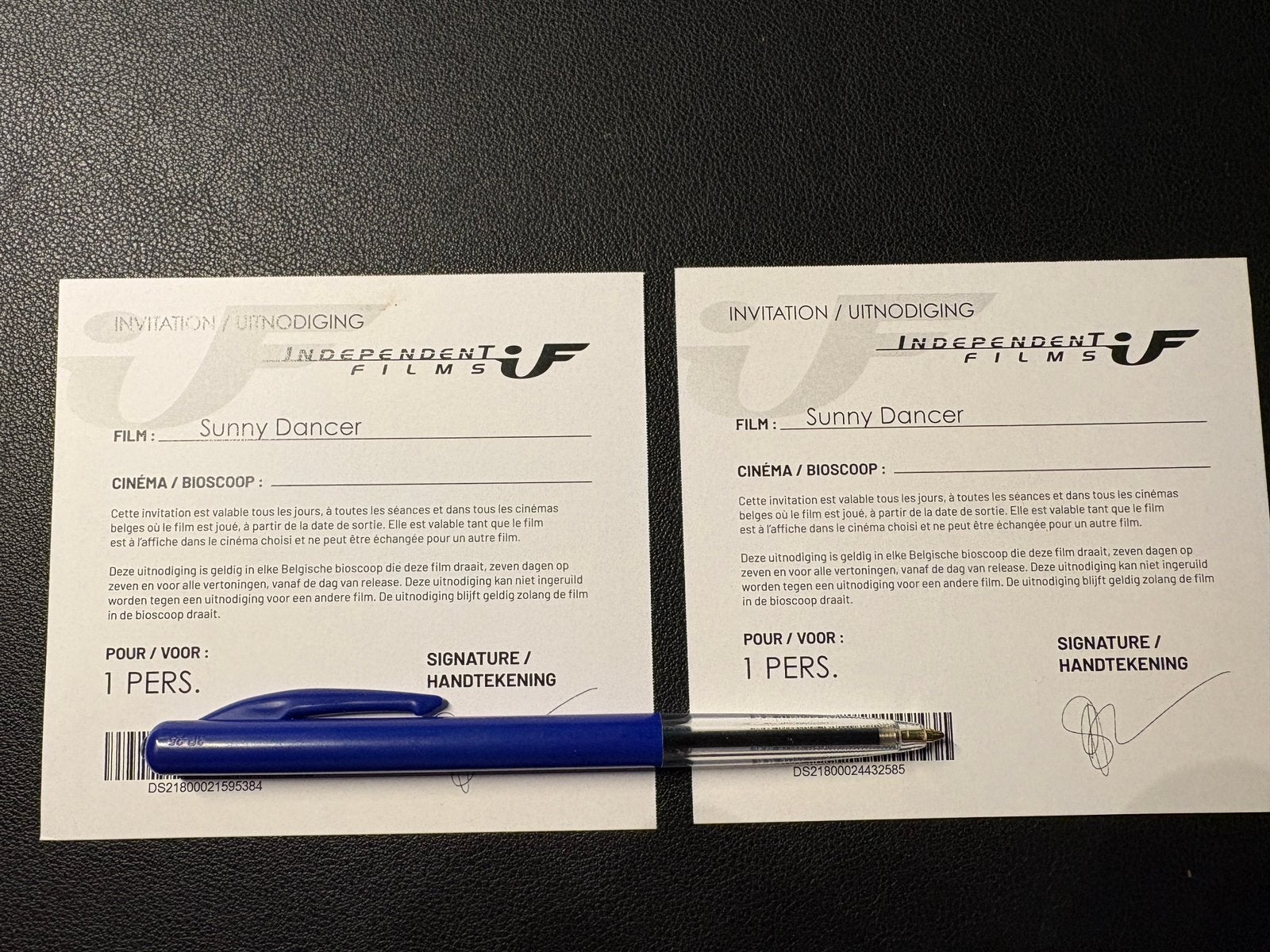2 tickets voor de film Sunny dancer, Tickets & Billets, Places de cinéma, Deux personnes, Billet gratuit films spécifiques