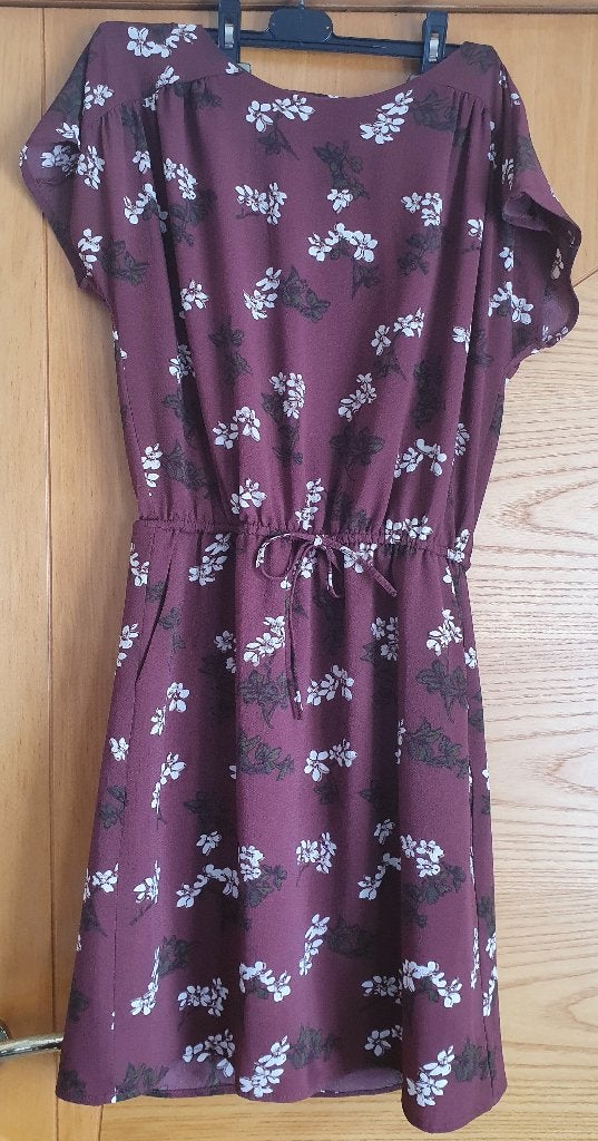 Bordeau-bruine jurk van Vero Moda maat S/M, Vero Moda, Ophalen of Verzenden, Gedragen, Maat 36 (S)