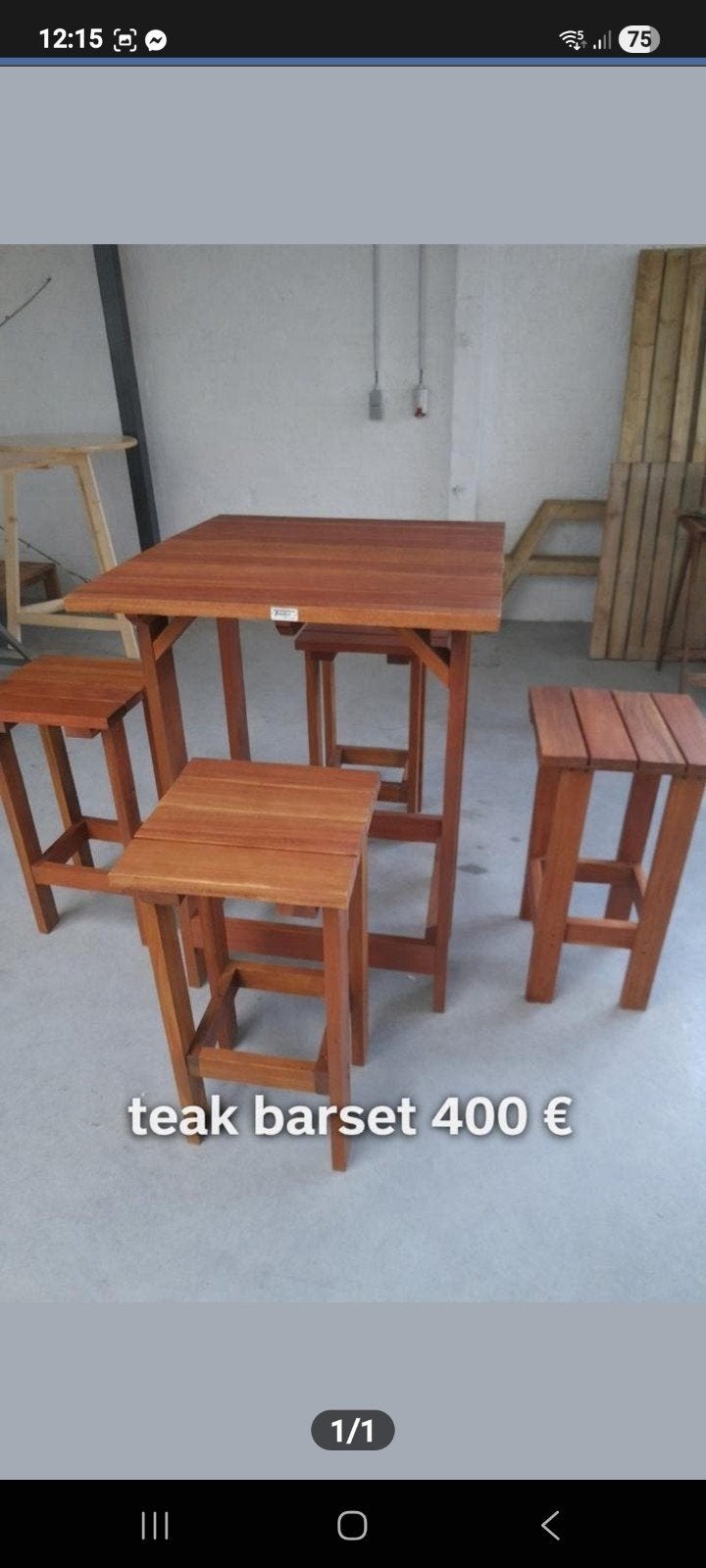 Nieuw barset in teakhout, Huis en Inrichting, Ophalen