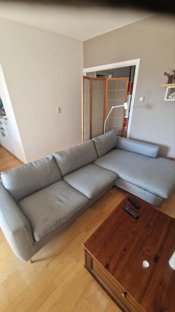 vente Divan en L Maison du Monde tissus gris clair, Enlèvement, Tissus