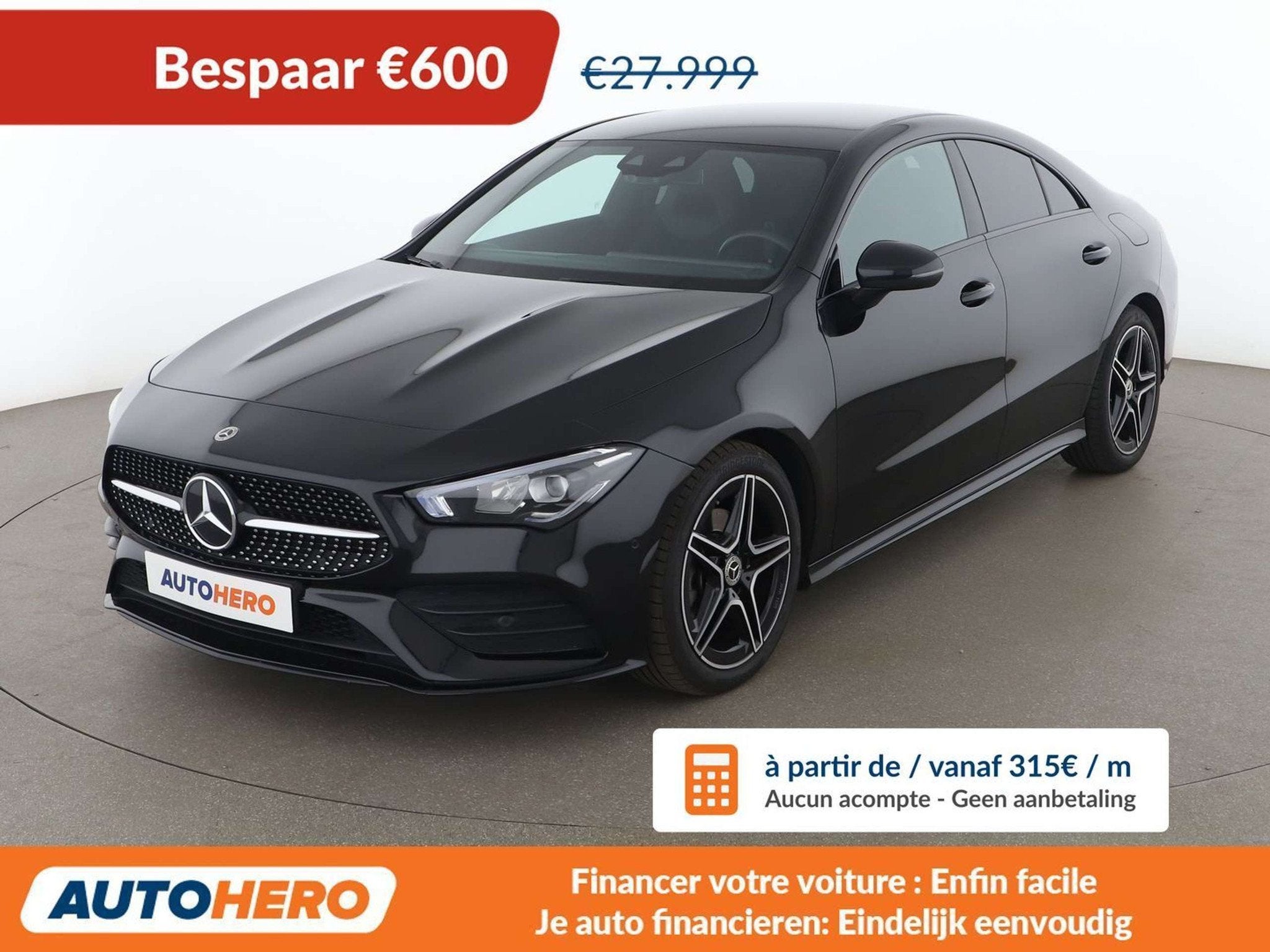 Mercedes-Benz CLA-Klasse 200 CLA 200 AMG Line (bj 2022), Auto's, Voorwielaandrijving, Gebruikt, Zwart, 120 kW