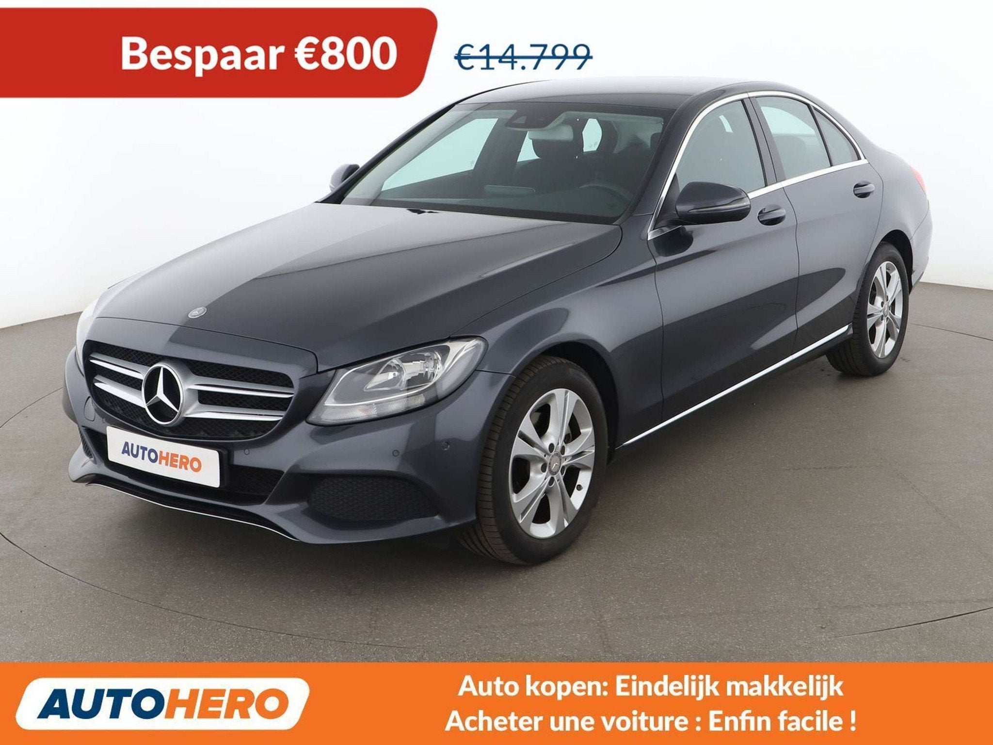 Mercedes-Benz C-Klasse 220 C 220 d BlueTEC Avantgarde, Autos, Argent ou Gris, 4 portes, Noir, Tissu