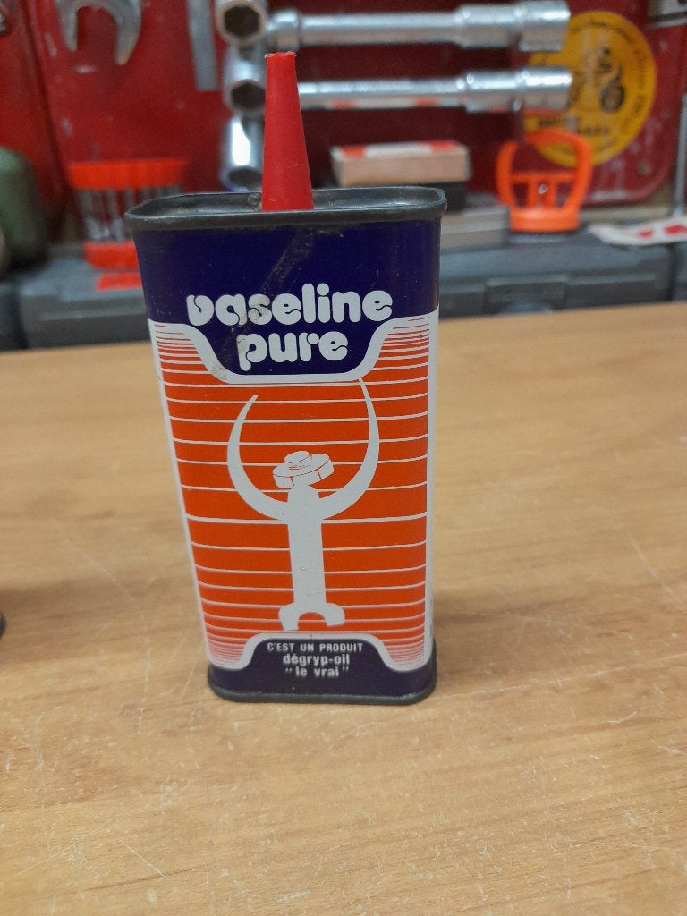 ancienne burette huile vide vaseline degrip oil, Envoi, Utilisé, Autres types