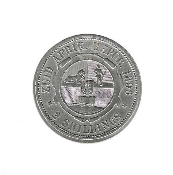 Zuid-Afrika, 2 Shillings 1896., Postzegels en Munten, Ophalen of Verzenden, Zuid-Afrika, Losse munt, Zilver