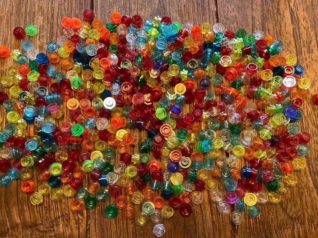 Lego plaatjes 1x1 rond doorzichtig 500 stuks / 322-10-5, Ophalen of Verzenden, Zo goed als nieuw, Losse stenen, Lego