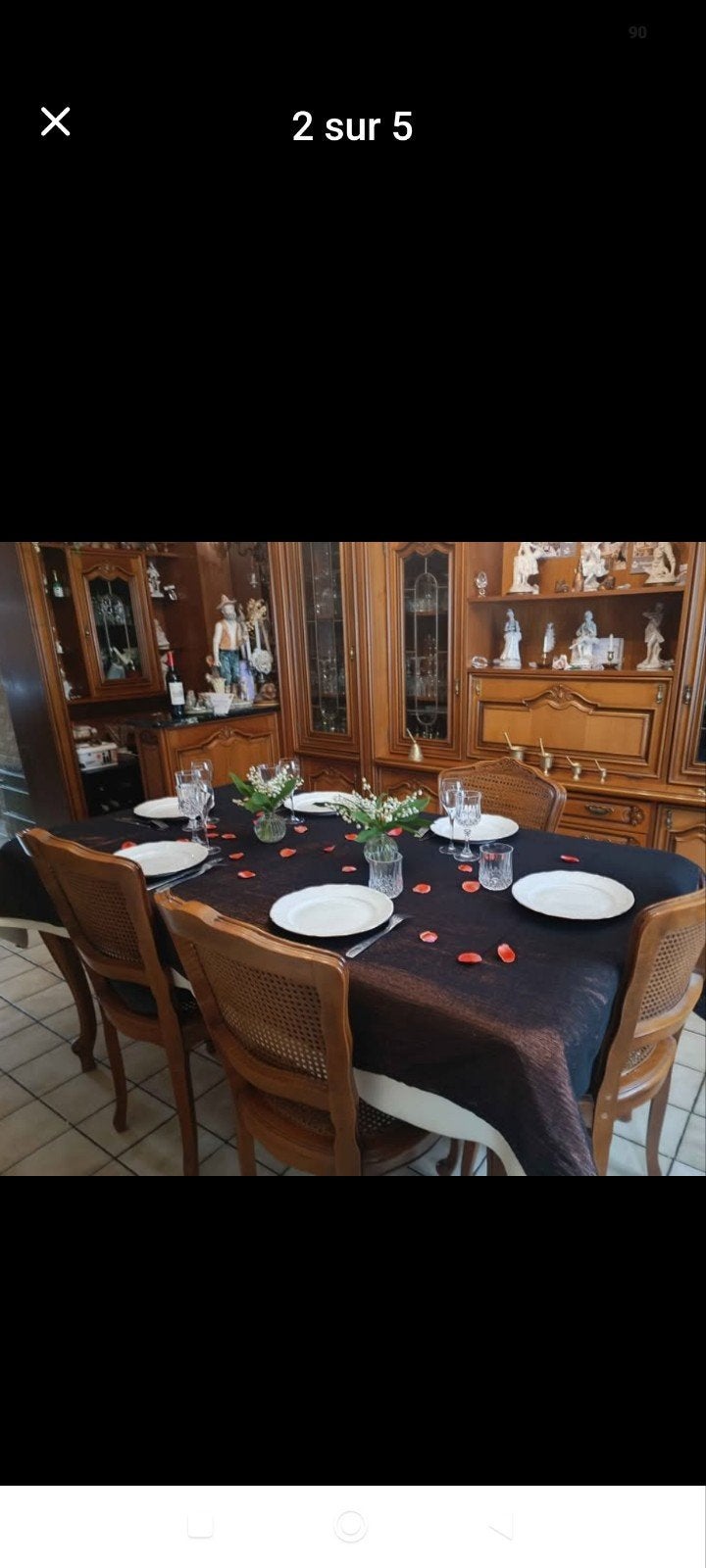salla à manger et bar en merisier modulable, Maison & Meubles, Enlèvement, Utilisé, Bois