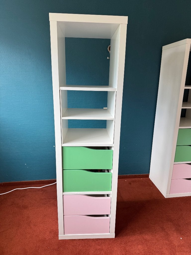 IKEA KALLAX 42x147 met lades, Maison & Meubles, Armoires | Bibliothèques, 25 à 50 cm, Comme neuf, Enlèvement, Avec tiroir(s)