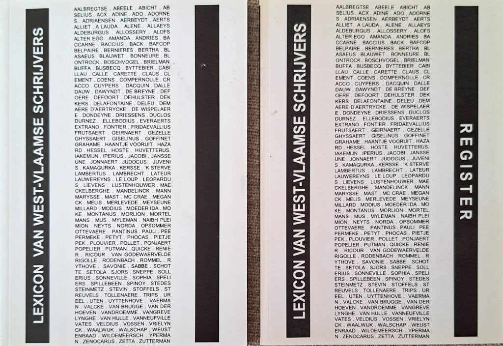 LEXICON VAN WEST-VLAAMSE SCHRIJVERS (+ REGISTER), Boeken, Ophalen of Verzenden, Zo goed als nieuw, Diverse auteurs