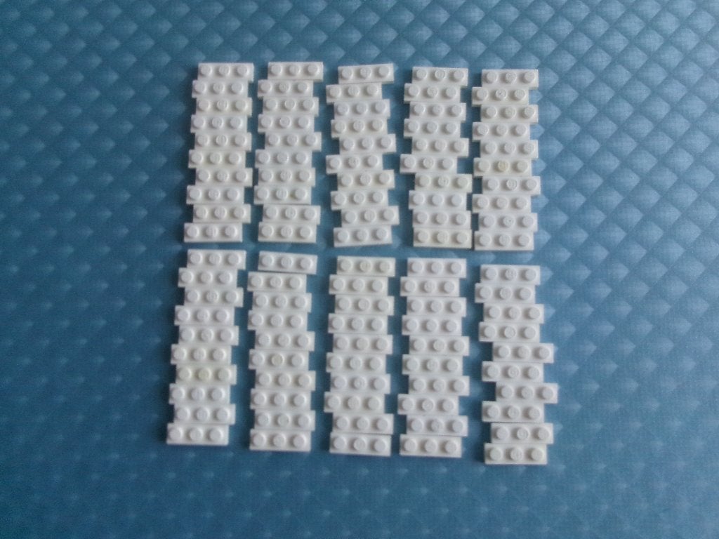 Assiettes Lego 1x3 blanches D19 100, Enlèvement ou Envoi, Lego, Utilisé, Briques en vrac