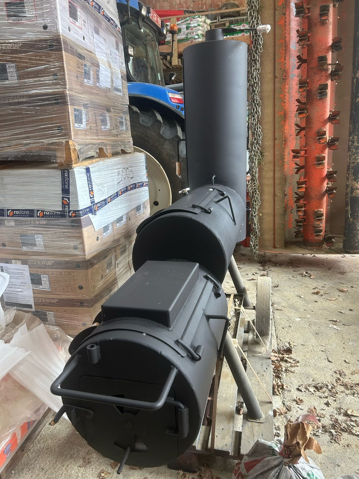 Bbq - offset smoker BBQ op wielen, Tuin en Terras, Ophalen, Nieuw