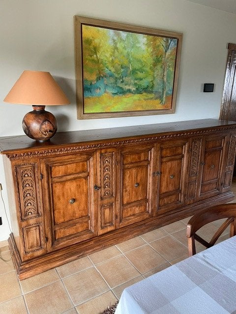 Eetkamer massief kerselaar, Ophalen, Gebruikt, Klassiek, 4 tot 6 stoelen