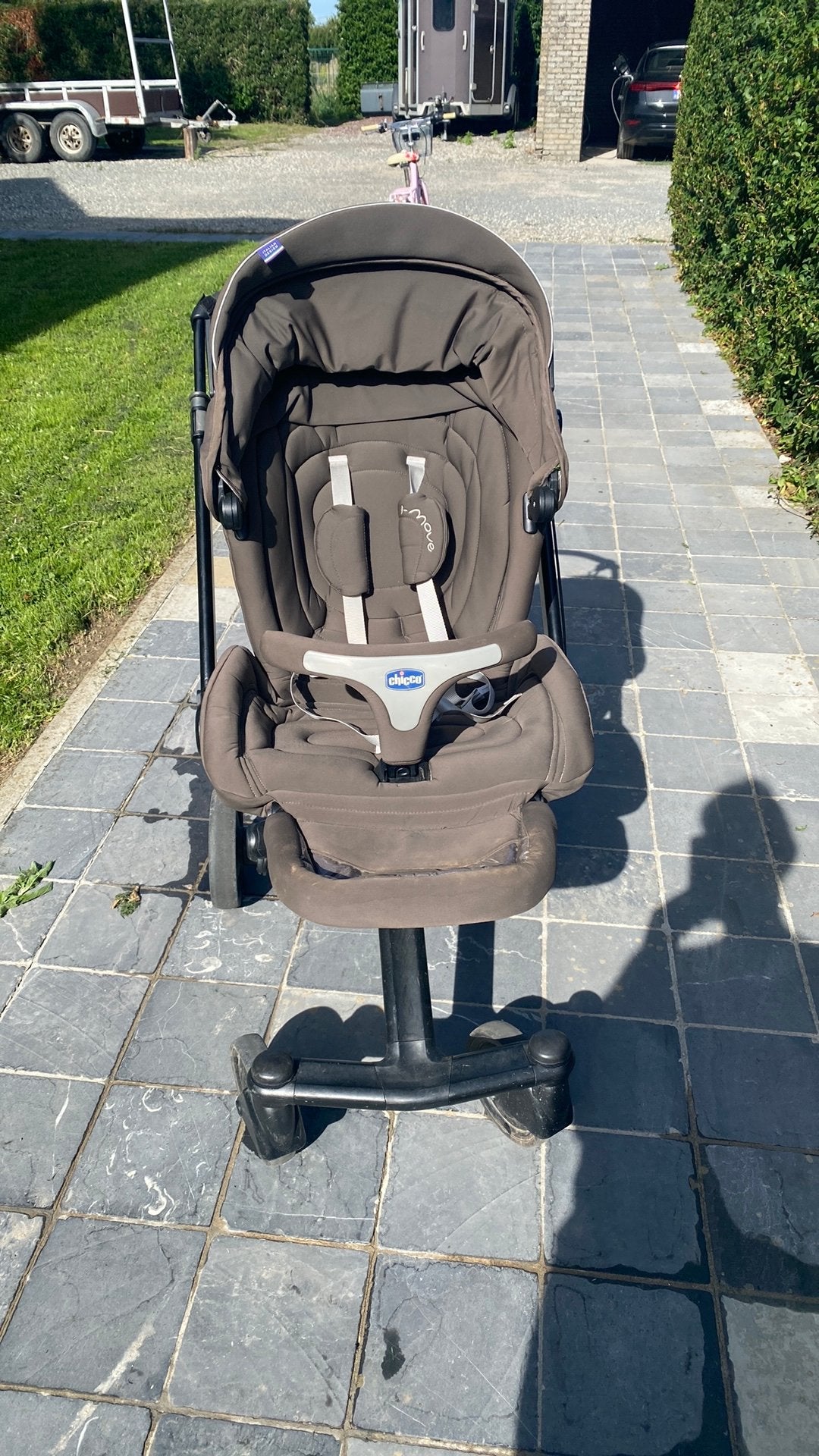 Chicco trio i-move met draagmand en autostiel, Enlèvement, Maclaren, Protection de pluie