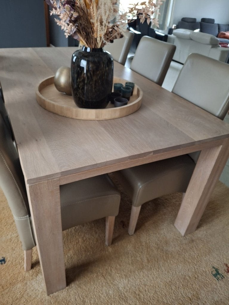 Eiken eetkamertafel, Huis en Inrichting, Ophalen, Hedendaags modern, Eikenhout, 50 tot 100 cm