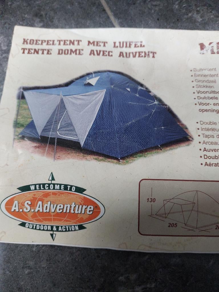 Koepeltent met luifel, Caravans en Kamperen, Ophalen, Zo goed als nieuw, Tot en met 3