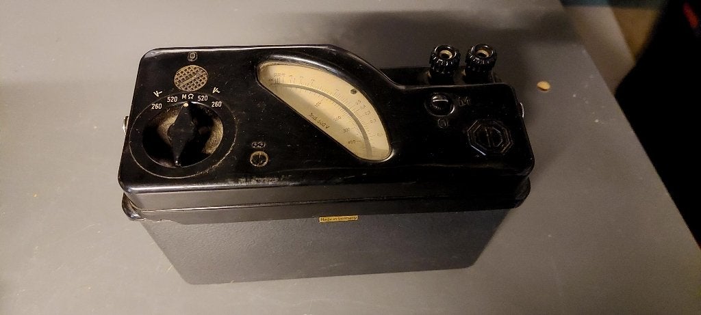 Manivelle en bakélite Vintage Gossen Megger Isomètre 500V, Enlèvement ou Envoi