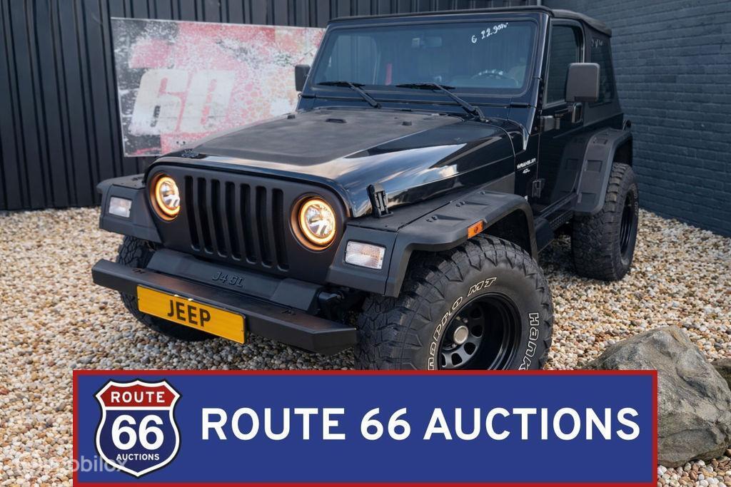 Jeep Wrangler | 2002 | Route 66 Auctions, Auto's, Jeep, Gebruikt, Zwart, Bedrijf, Handgeschakeld