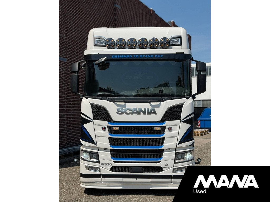 Scania R530 V8 6x2 LL Glacier SHOWTRUCK // BUFFL opbouw - Ra, Auto's, Vrachtwagens, Scania, Wit, Leder, Diesel