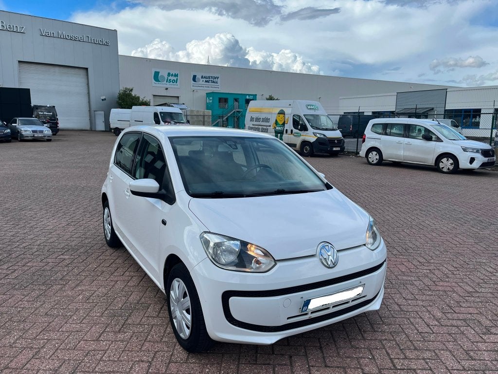 Volkswagen UP 1.0i Benzine Euro 5 Gekeurd met carpass, Voorwielaandrijving, Stof, Wit, 44 kW