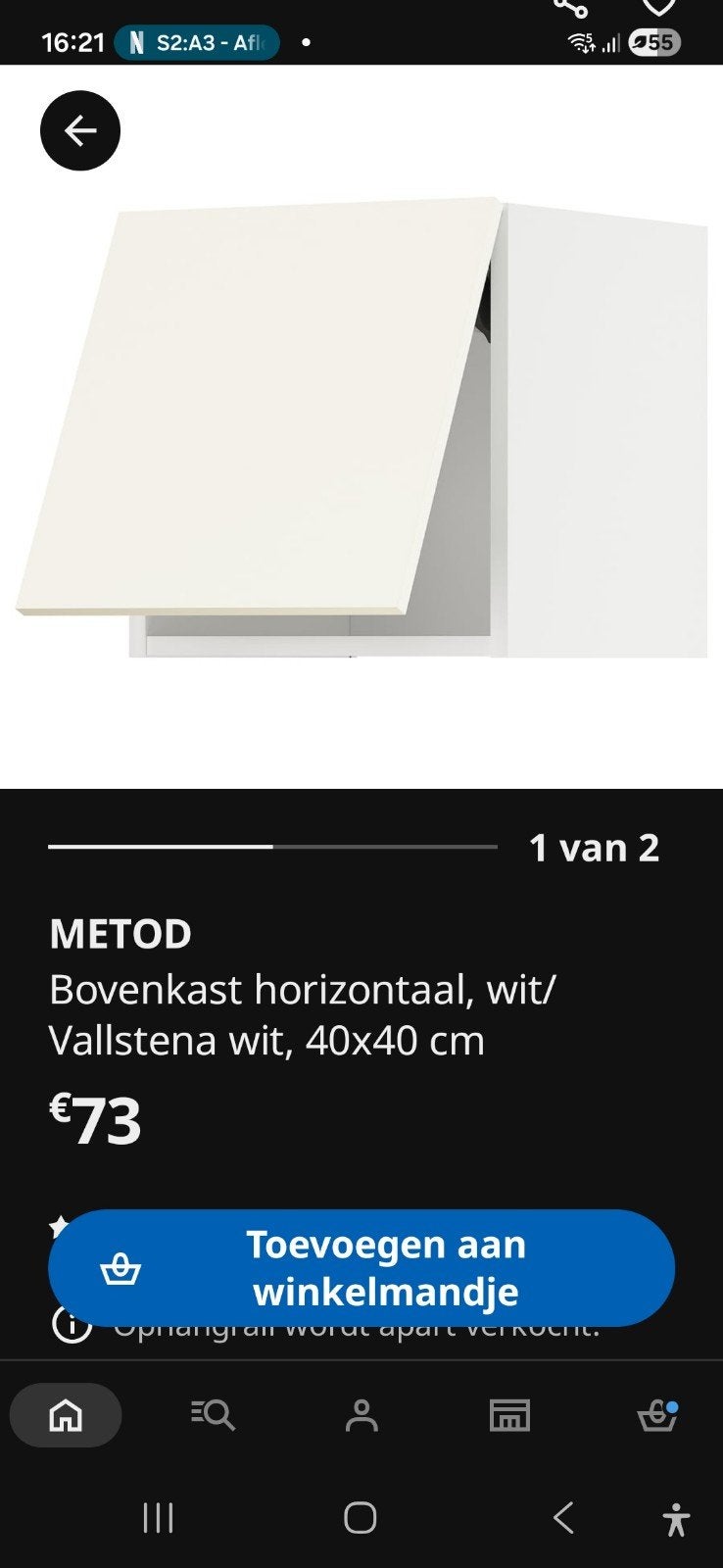 3 metod kastjes 40 x 40, Ophalen