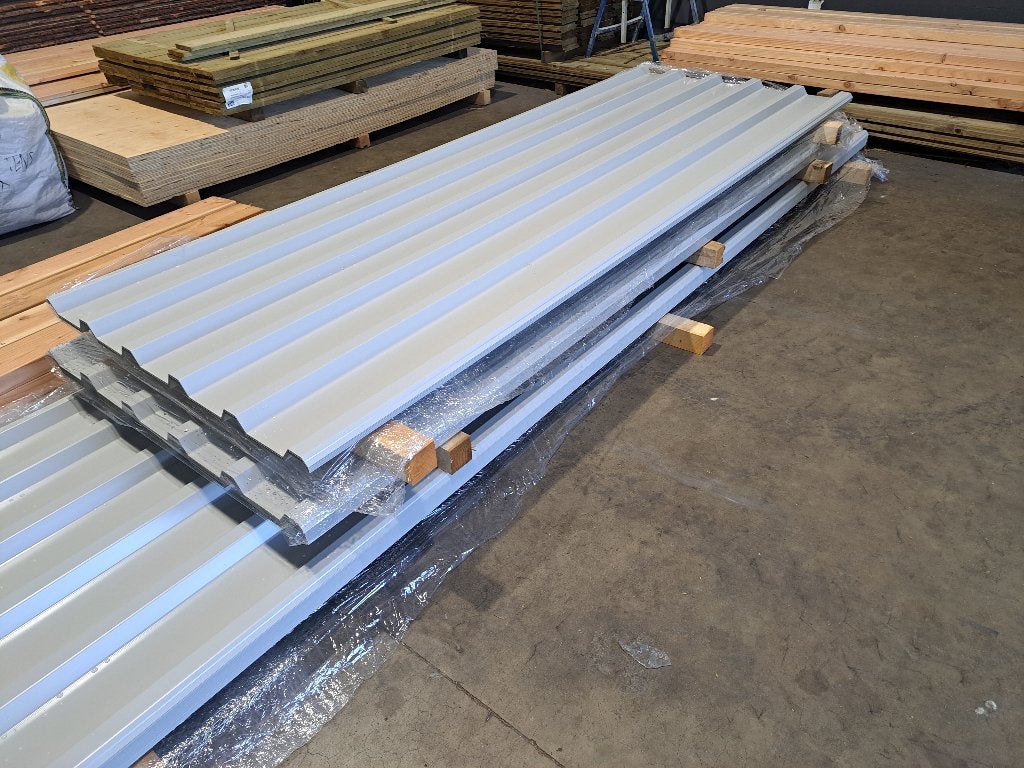 TE KOOP! Dakplaten/wandplaten(€9/m²): 3 en 4 meter, Nieuw, Minder dan 5 m², Metaal, Grijs