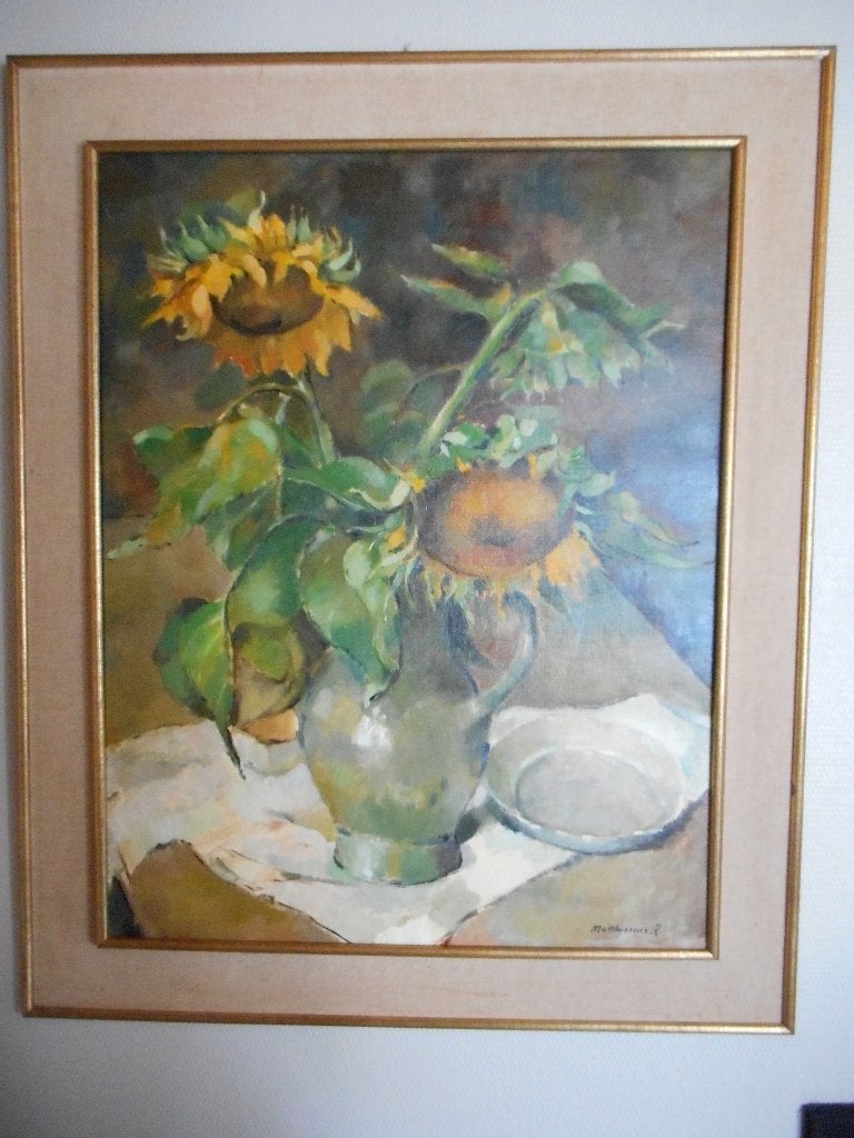 Matthyssens Renaat - Postimpressionist - 1921-2007, Antiek en Kunst, Ophalen, Gesigneerd, Olieverf, Bloemen