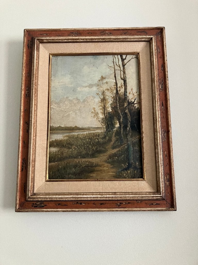 Paysage à la rivière, Antiquités & Art, Art | Peinture | Classique, Enlèvement