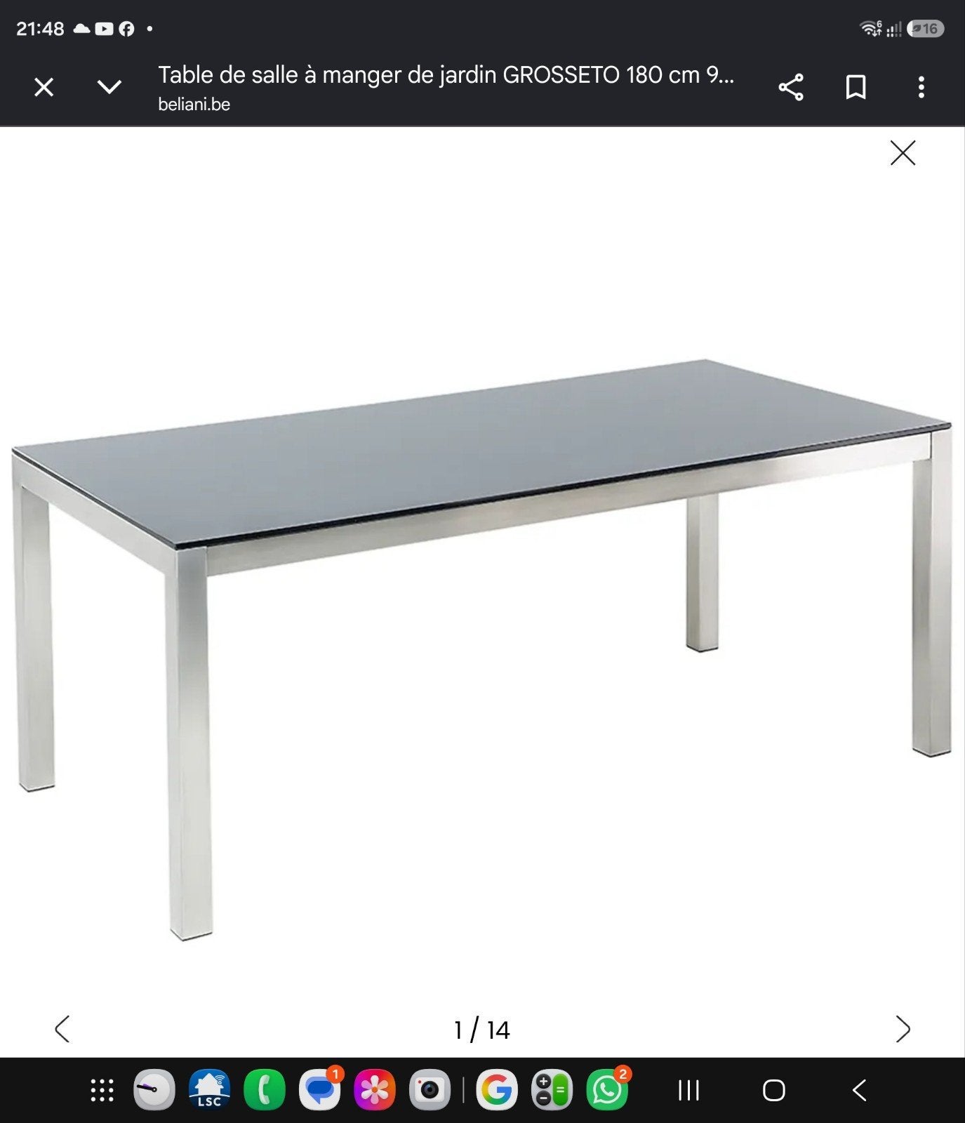 Table de salle à manger 90 x 180 cm, 150 à 200 cm, Cinq personnes ou plus, Verre, Enlèvement