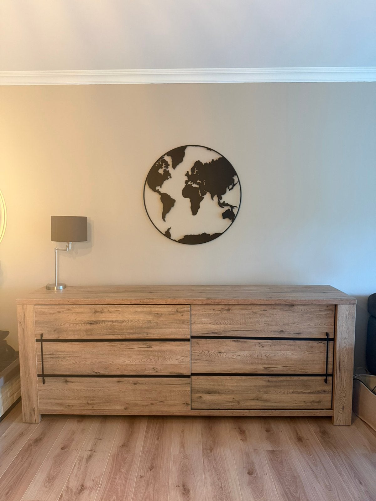 Groot dressoir 230 cm – houtlook, Huis en Inrichting, Ophalen