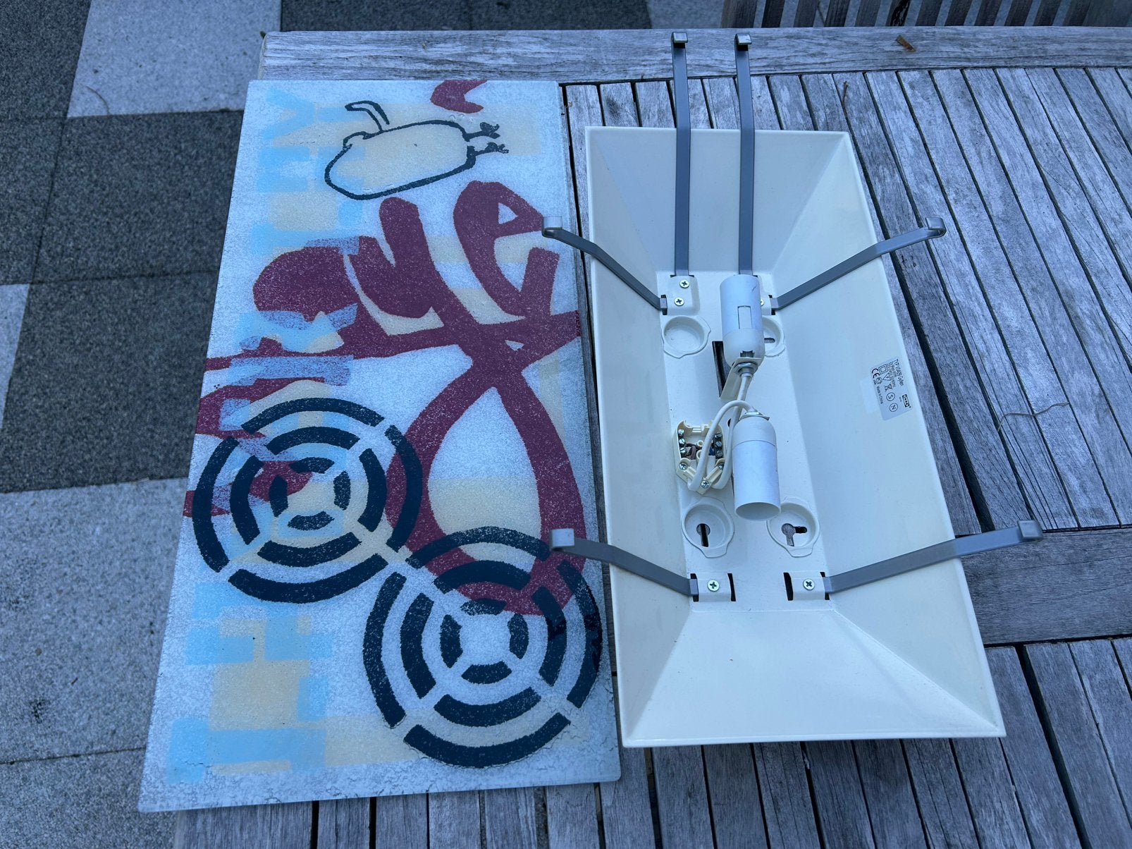 Applique murale Gyllen Ikea vintage 56x26, Maison & Meubles, IKEA, Verre, Applique murale, Comme neuf