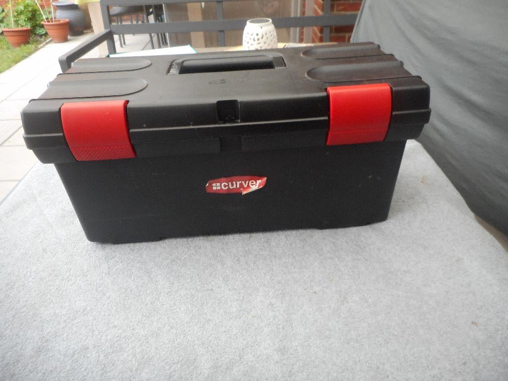 zwart curver box 50 x 24 x 24 cm, Ophalen of Verzenden, Zo goed als nieuw
