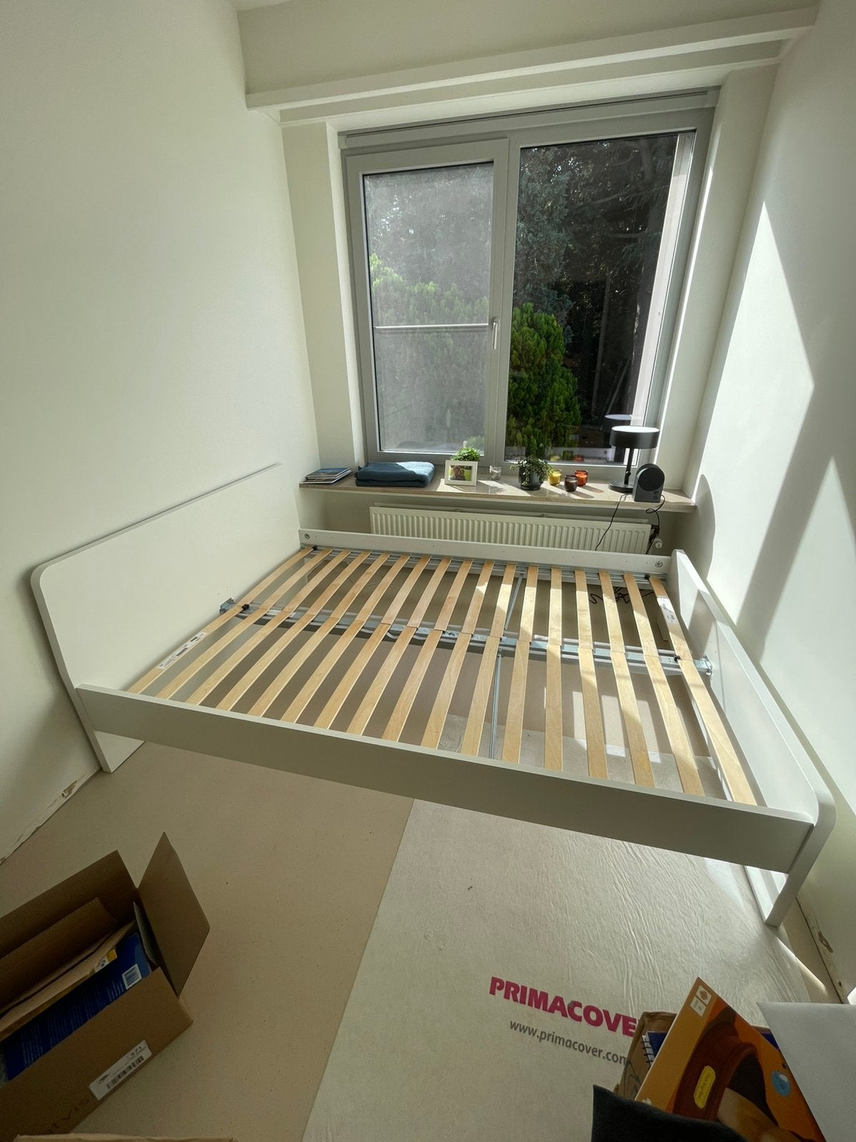 Bed + lattenbodem + matras, Enlèvement, Comme neuf