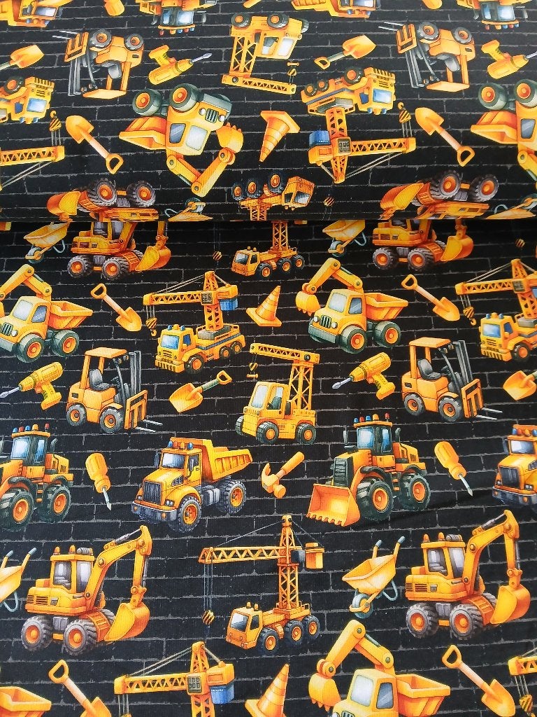 Nieuw Binnen : French Terry digitaal werkvoertuigen, Hobby & Loisirs créatifs, Neuf, Coton, 200 cm ou plus, Enlèvement ou Envoi