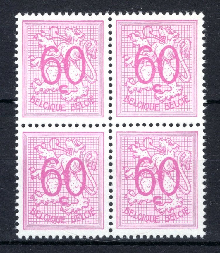 855 MNH 1951 - Cijfer op Heraldieke Leeuw (4 stuks), Postzegels en Munten, Postzegels | Europa | België, Verzenden, Postfris, Postfris