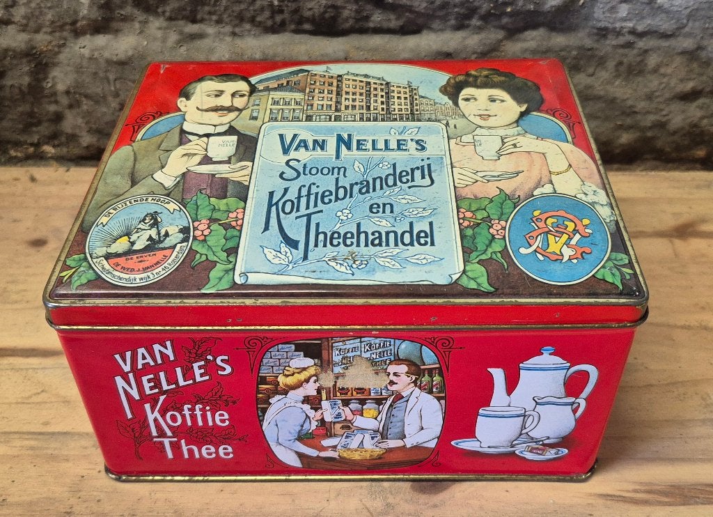 Vintage koffie blik Van Nelle's, Verzamelen, Ophalen of Verzenden, Gebruikt, Koffie, Van Nelle