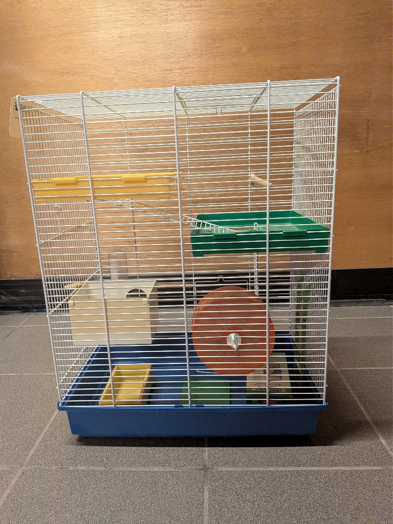 hamsterkooi met een etage, Kooi, Minder dan 75 cm, Zo goed als nieuw, Hamster