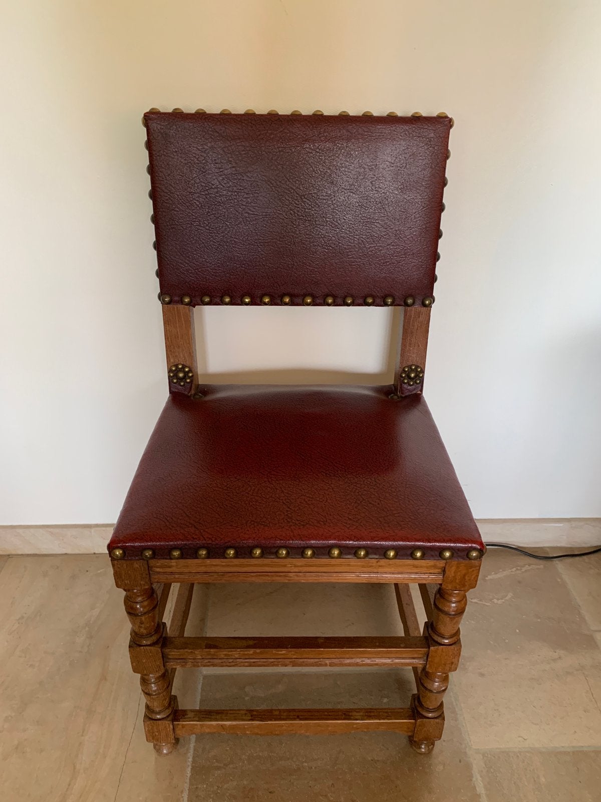 6 chaises en cuir, Antiquités & Art, Enlèvement