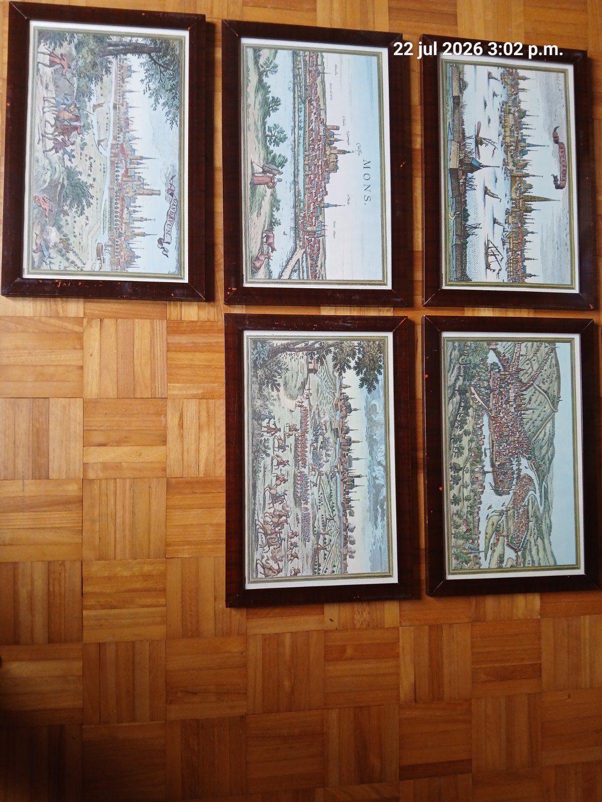 Kader met prints van steden, Huis en Inrichting, Ophalen