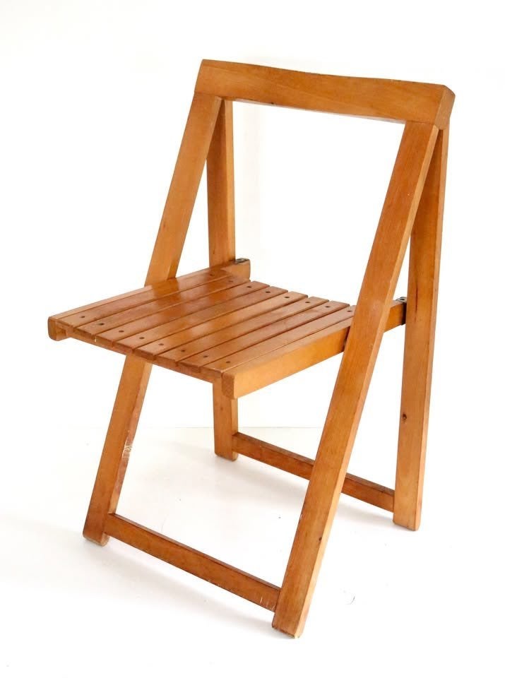 Vintage FOLDING CHAIR ALDO JACOBER FOR ALBERTO BAZZANI 1960, Enlèvement ou Envoi